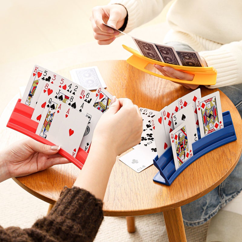 Green Poker Card Tray For Small Hands And Arthritis Users Stackable Storage 2pcs - Image 3