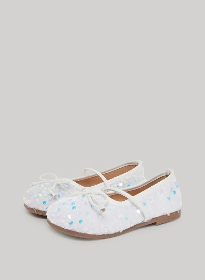 Styli Girls Sequin Ballerinas