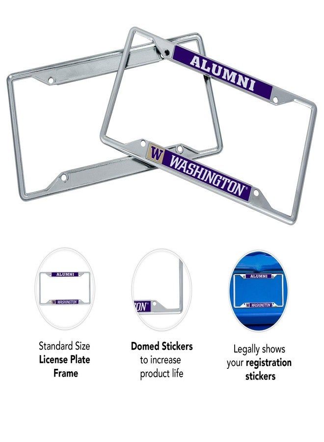 Desert Cactus University of Washington Car Accessories Huskies Metal License Plate Frame and Tag Holder for Front or Rear of Car (Alumni) - Image 3