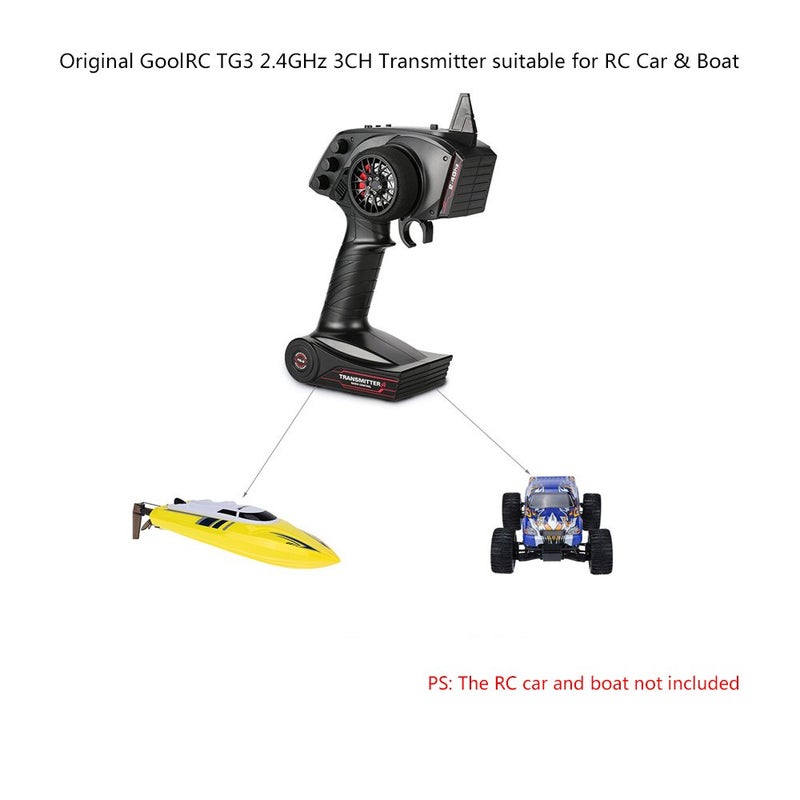 GoolRC 2.4G 3CH AFHS Radio Remote Control Transmitter with Receiver for RC Car Boat - Image 2