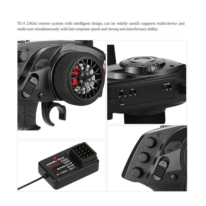 GoolRC 2.4G 3CH AFHS Radio Remote Control Transmitter with Receiver for RC Car Boat - Image 3