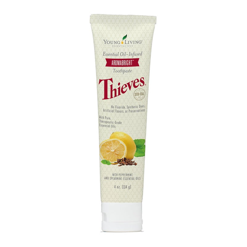 Young Living Thieves AromaBright Toothpaste by Young Living | 4 Ounces | Fluoride-Free | All-Natural | Enriched with Essential Oils to Support Healthy Teeth and Gums While Providing Long-Lasting Fresh Breath - Image 1