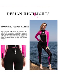 Arabest Women Full Body Wetsuit One Piece Surfing Diving Suit Dive Skin Rash Guard Long Sleeve Zip Quick Dry 3mm M  - Image 5