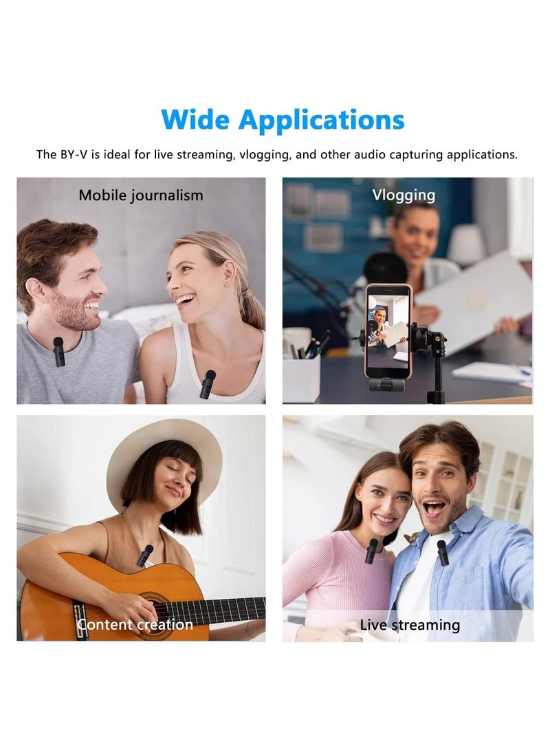 بويا BOYA BY-V2 ميكروفون لاسلكي مزدوج 2.4 جيجا هرتز - Image 3