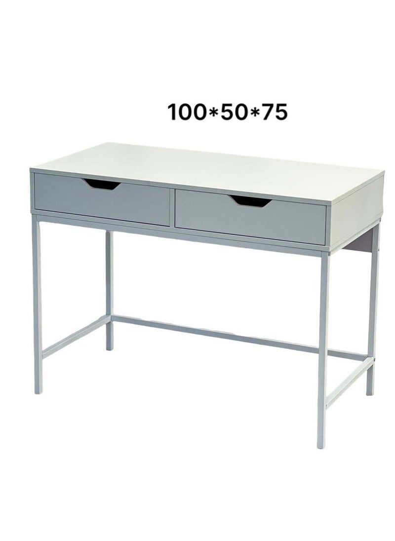 Living - Office Desk Computer Table Or Study Table With 2 Drawers 100*50*75 CM - Image 1