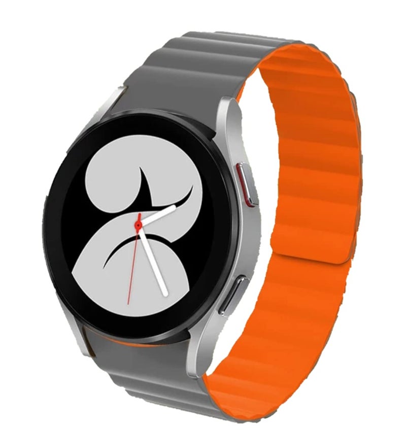 Dado Magnetic Silicone Replacement Strap Compatible with Samsung Galaxy Watch 6 Classic (47/43mm), Watch 5 Pro (45mm), Watch 4 Classic (46/42mm), Watch 6/5/4 (40/44mm) – Curved No-Gap Design - Image 2