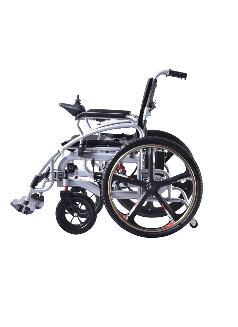 Cool Baby Portable folding electric wheelchair, 24inch magnesium alloy rear wheel, front wheel with shock absorption, electric wheelchair for adults, electric wheelchair for the elderly  - Image 4