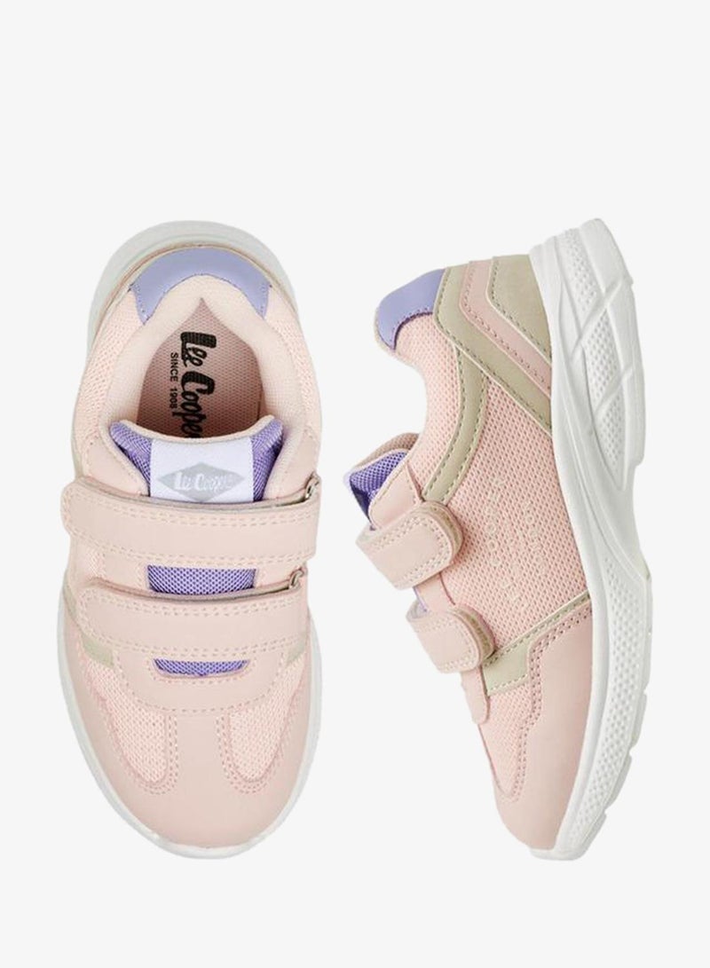 Lee Cooper Girls' Panelled School Sneakers With Hook And Loop Closure - Image 1