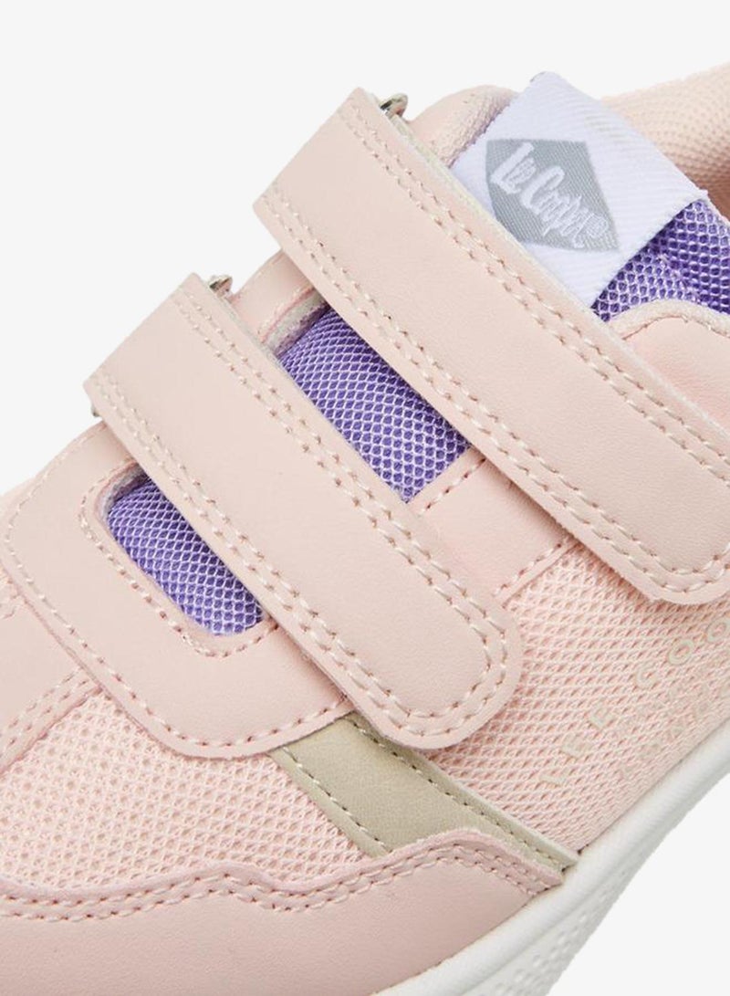 Lee Cooper Girls' Panelled School Sneakers With Hook And Loop Closure - Image 4