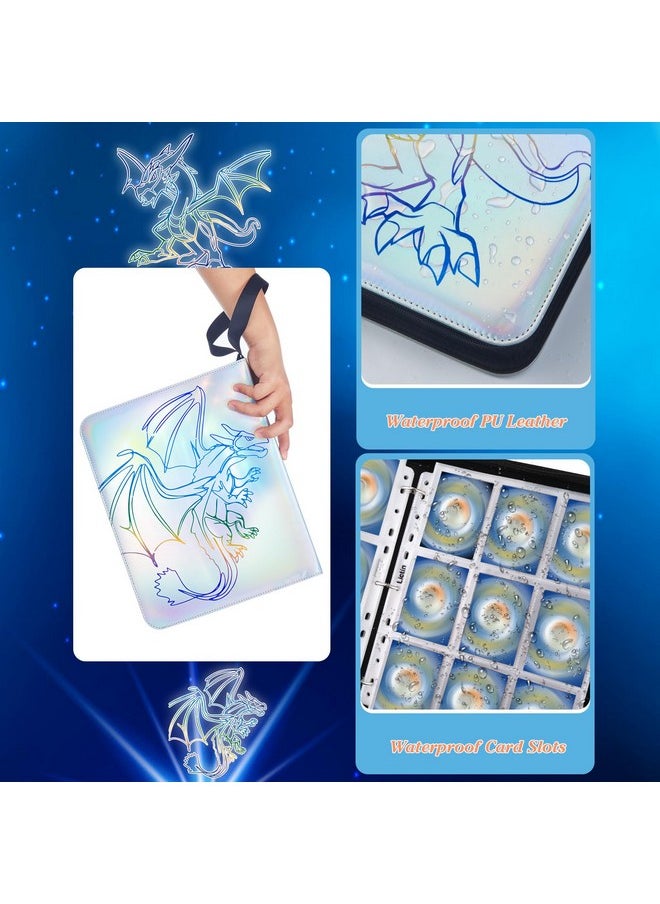 ليكتين حامل بطاقات G Card Binder - مجلد ثلاثي الأبعاد من Lictin مكون من 9 جيوب للبطاقات، يتسع لـ 810 بطاقة مع 45 غلافًا قابلًا للإزالة، ألبوم مجموعة بطاقات بثلاث حلقات لمعظم البطاقات ذات الحجم القياسي، مزدوج الجوانب  - Image 2