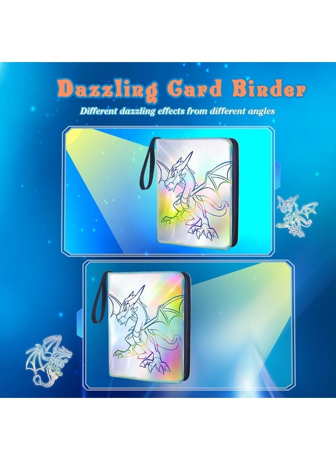 ليكتين حامل بطاقات G Card Binder - مجلد ثلاثي الأبعاد من Lictin مكون من 9 جيوب للبطاقات، يتسع لـ 810 بطاقة مع 45 غلافًا قابلًا للإزالة، ألبوم مجموعة بطاقات بثلاث حلقات لمعظم البطاقات ذات الحجم القياسي، مزدوج الجوانب  - Image 3