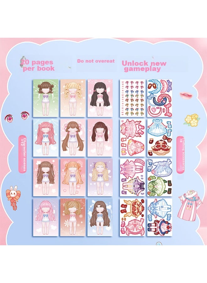 Kaba Bear Kabaxiong Dress-up Stickers Full Body Sticker Picture, Girl's Cute Dress-up Princess Toy Set, Lianlian Loliita - Image 4