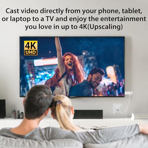 j5create ScreenCast 4K Wireless Adapter Screen Cast from Mobile Phone Tablet or Laptop Support for AirPlay Miracast Chromecast Mirror Extend for Windows macOS Wireless Screen Display JVAW76 - Image 3