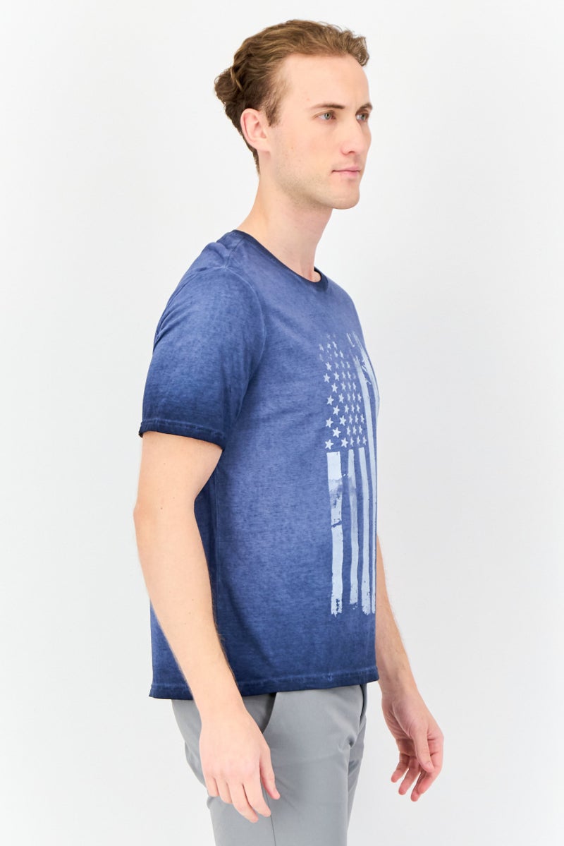 SKECHERS Men Sportswear Fit Short Sleeve Outdoor T-Shirt, Slate Blue - Image 3