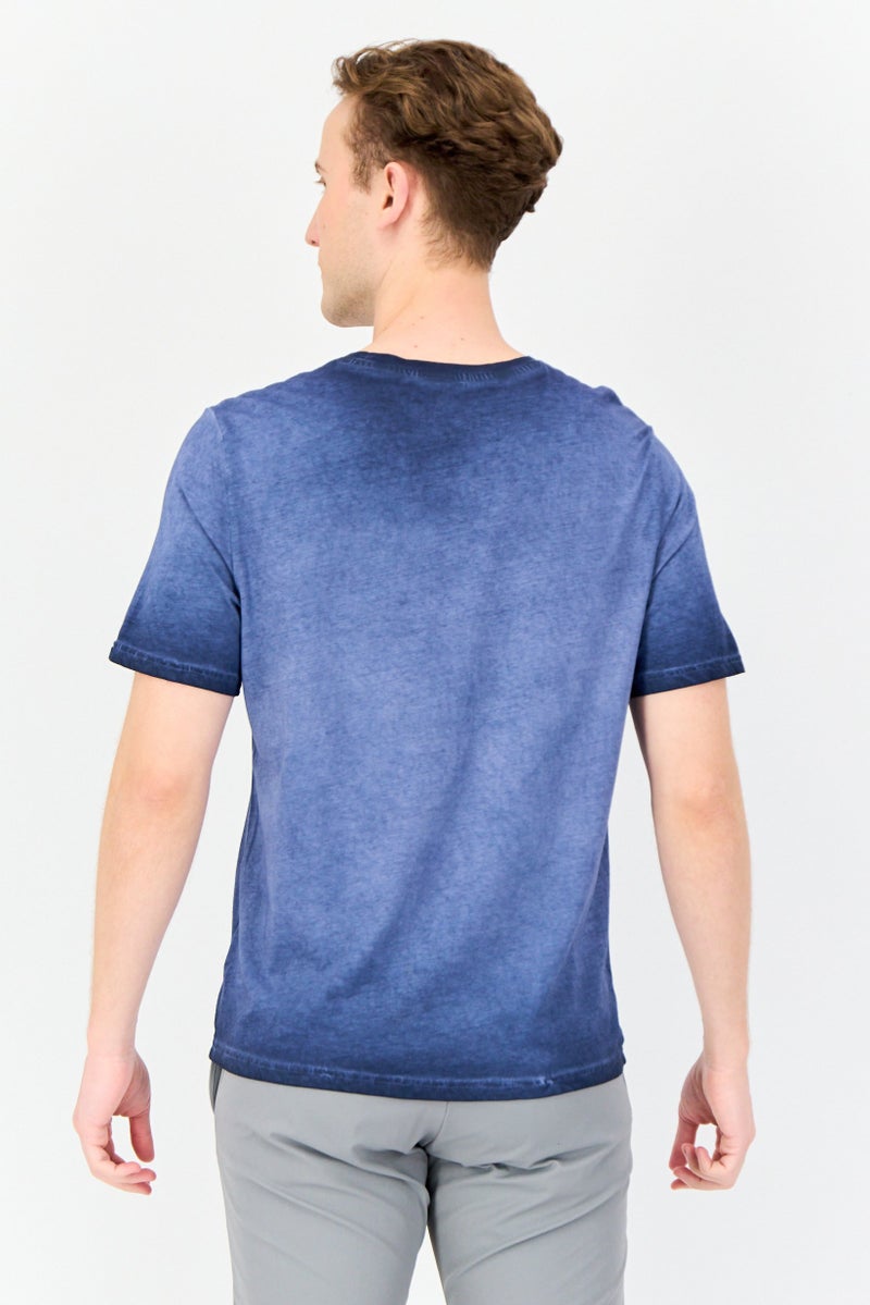 SKECHERS Men Sportswear Fit Short Sleeve Outdoor T-Shirt, Slate Blue - Image 2