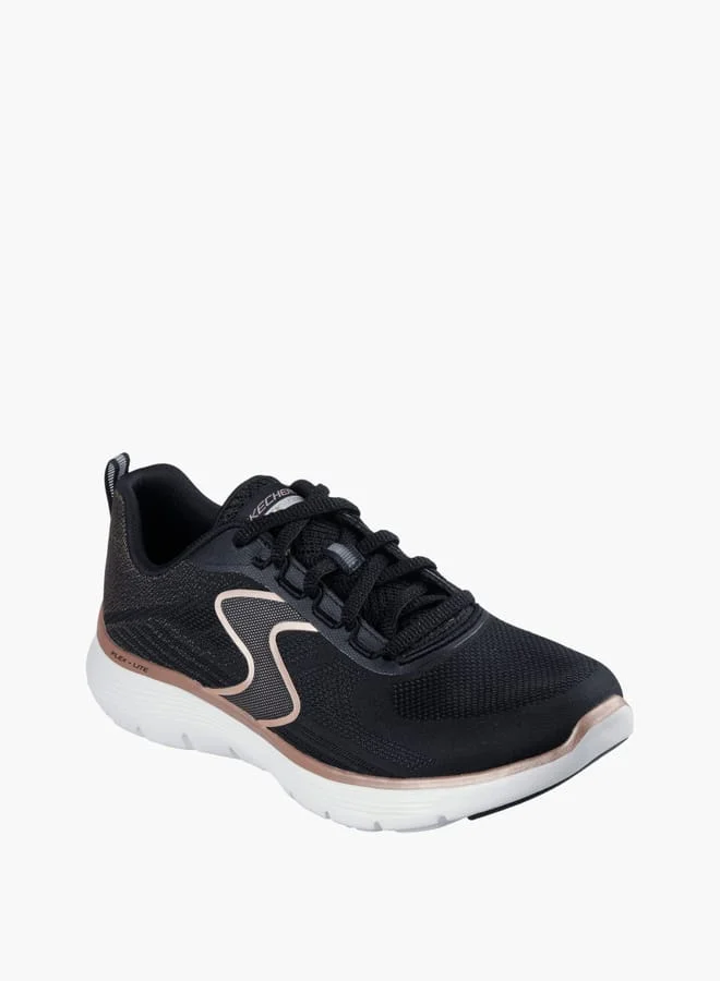 SKECHERS Women's Panelled Sports Shoes With Lace-Up Closure - Flex Appeal 5.0
