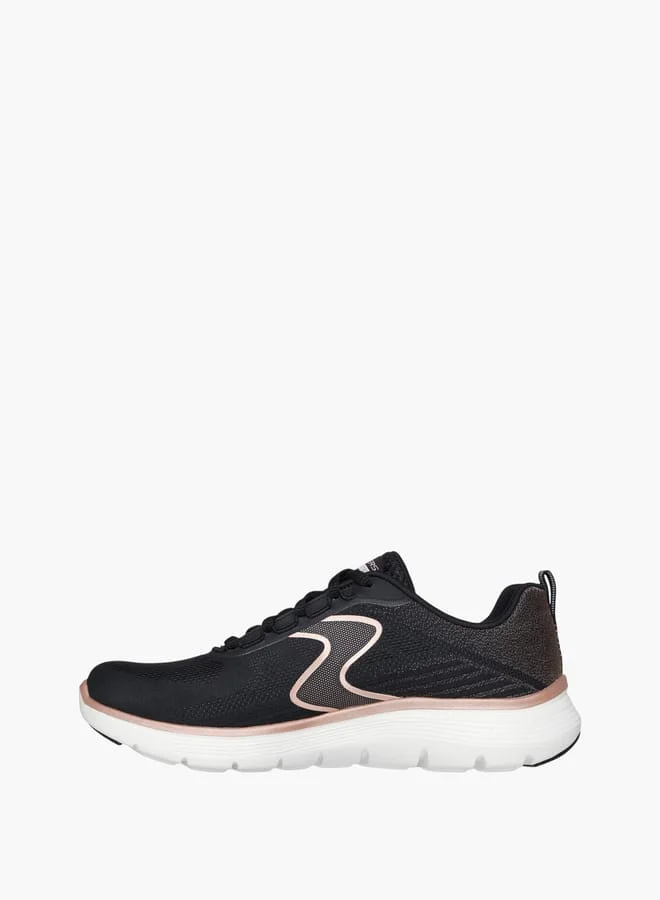SKECHERS Women's Panelled Sports Shoes With Lace-Up Closure - Flex Appeal 5.0