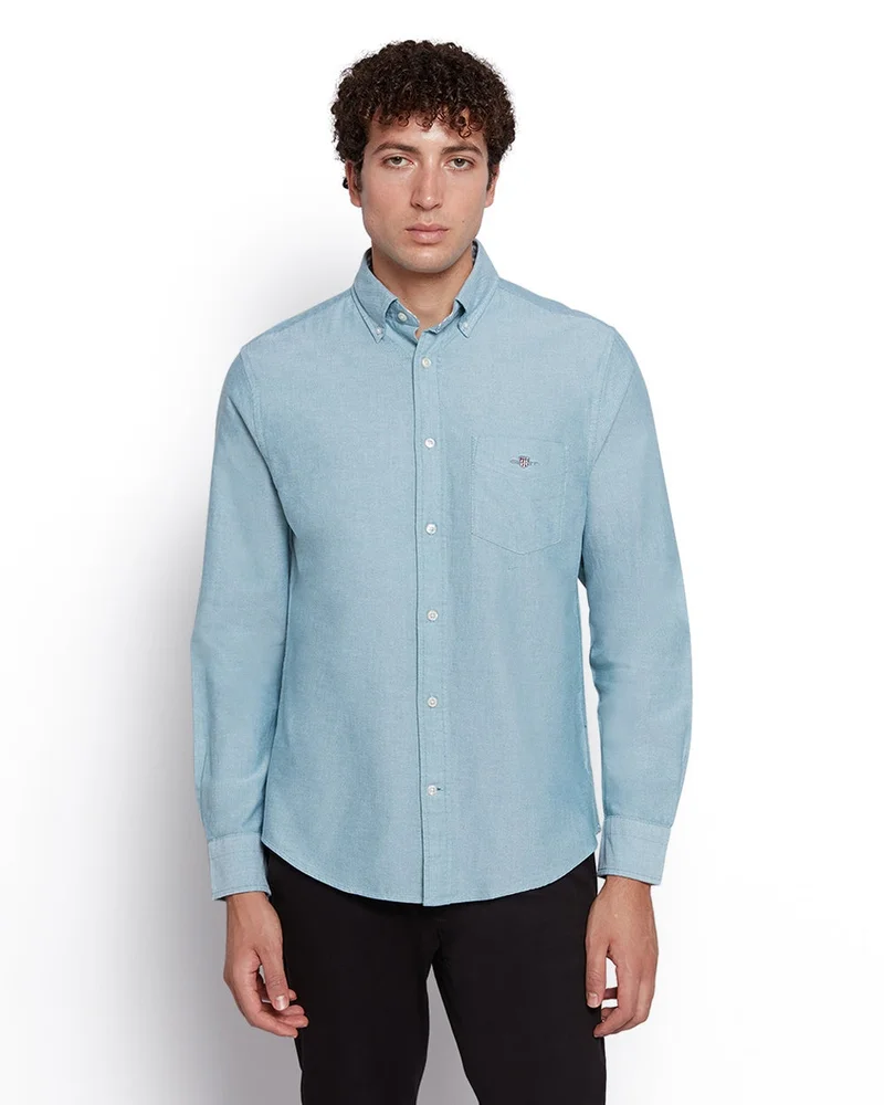 غانت قميص أكسفورد قطن رجالي بقصة عادية من جانت