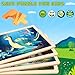 LACCHOUFEE Wooden Dinosaurs Puzzles for Kids Age 3 4 5 Year Old 4 Pack 24 Pcs Montessori Toddler Jigsaw Puzzles for Girl boy Activities Preschool Learning Educational Birthday Gift Travel Autistic Wooden Toys - Image 4