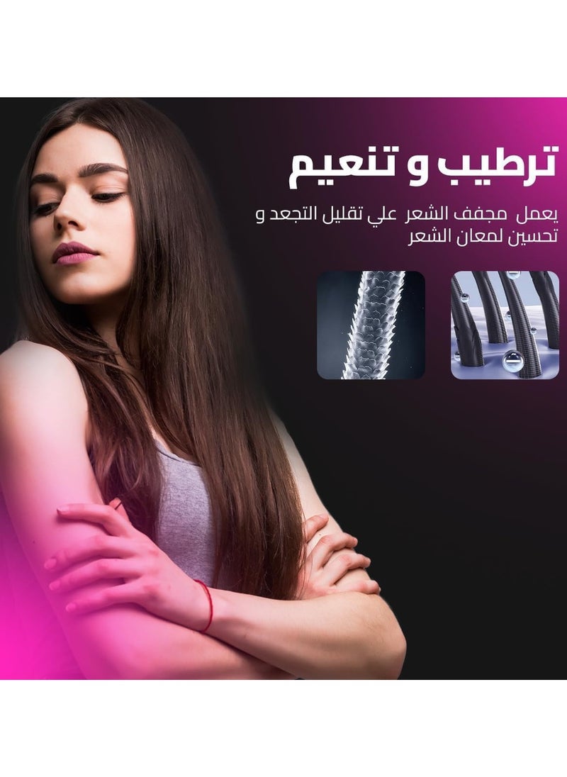 Home Gold Home Gold Hair Styler Brush 1200 + Small Brush as a Gift, Light Purple + 2 Free Clips, 1200 Watts (1 Year Warranty)  - Image 3