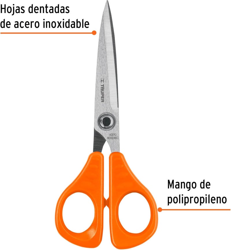 TRUPER Office scissors 6-1/2 "stainless steel - Image 1