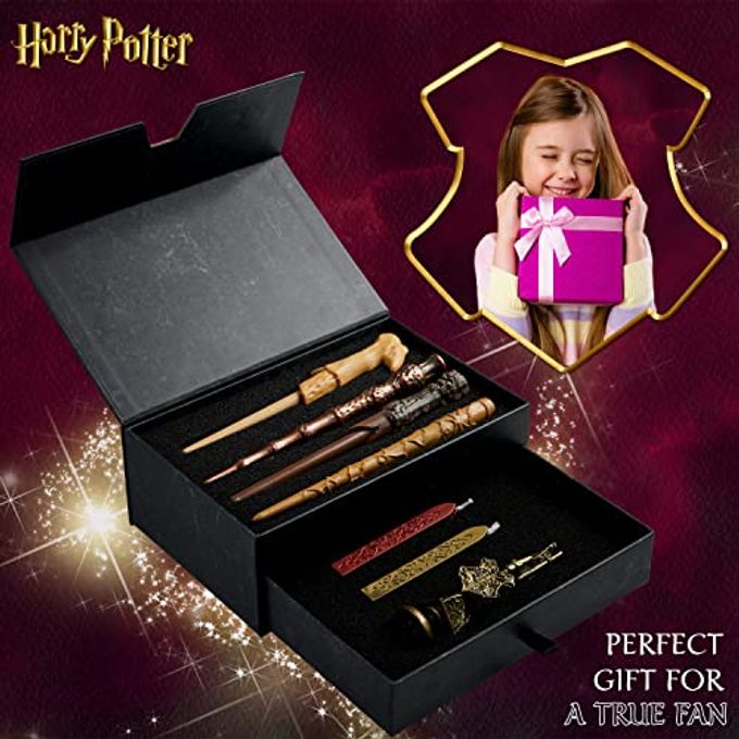 Harry Potter Writing Set Wand Pens Stationery Box For Boys Girls Teens Adults With Envelopes Paper Wax Stick Stamp Marauders Map Gifts For Kids - Image 5