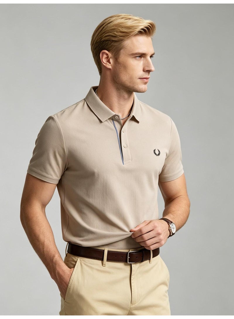 فريد بيري FRED PERRY ice silk Polo shirt for men and women in summer, light and breathable lapels, short sleeves, business and leisure, quick-drying semi-sleeve tops. - Image 5