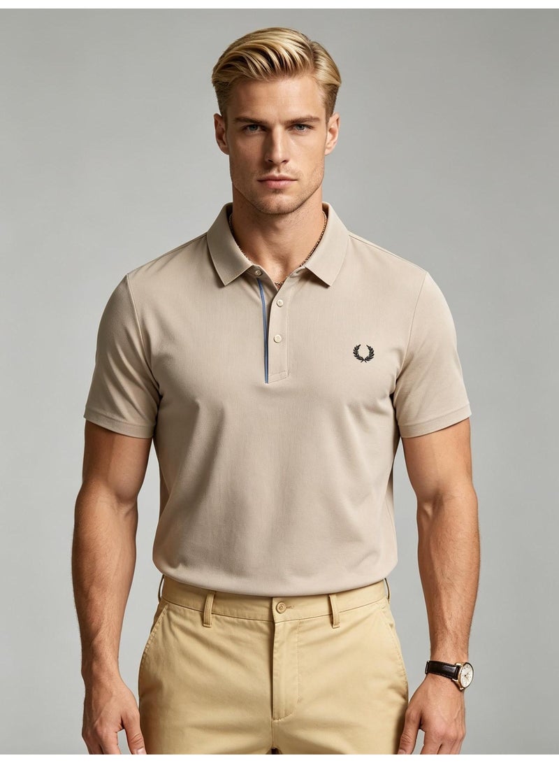 فريد بيري FRED PERRY ice silk Polo shirt for men and women in summer, light and breathable lapels, short sleeves, business and leisure, quick-drying semi-sleeve tops. - Image 3