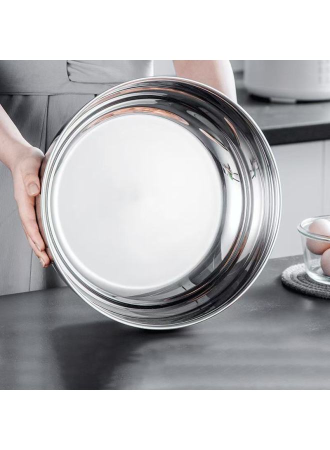 And Basin 316L Household Stainless Steel Hot Pot Basin Kneading Basin Egg Basin Vegetable Basin Can Be Open Fire Electric Cooking Pot Non-stick-Color:And Basin - Image 1