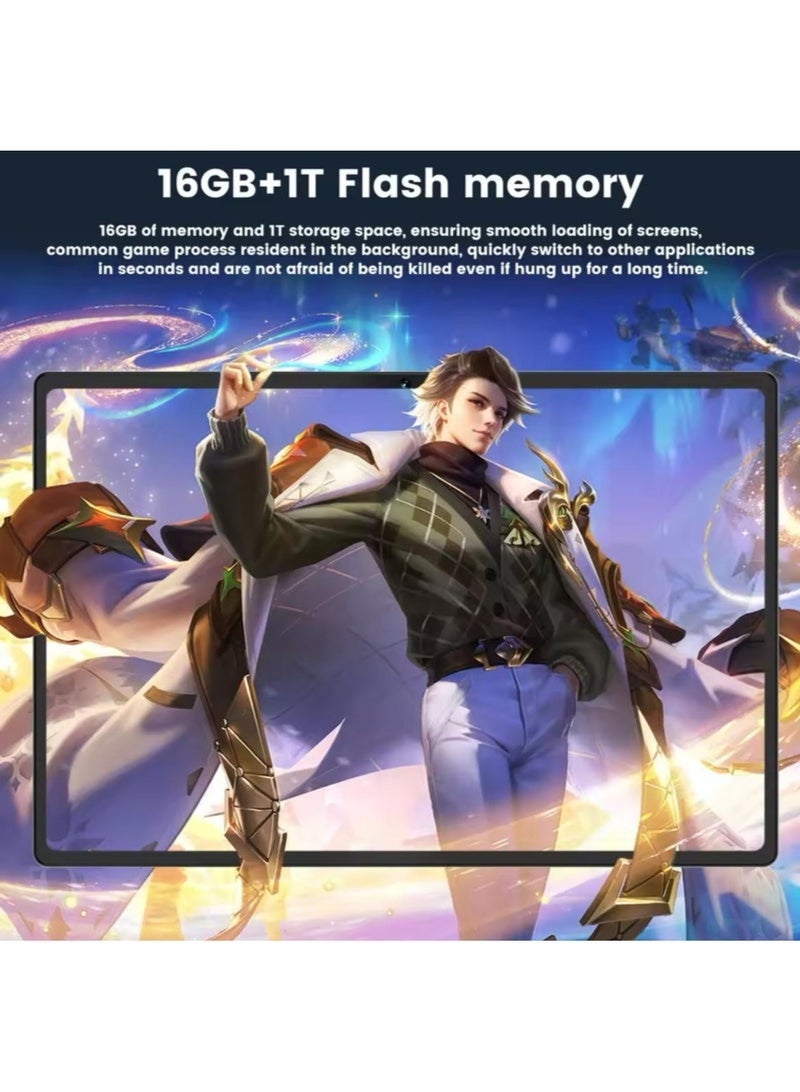 AirTab S10 Ultra 5G Android Tablet with 10.1” Display, 16GB RAM, 1TB ROM, 10000mAh Battery & Wireless Arabic Keyboard – Wi-Fi + SIM, High-Speed, Gold – Ideal for Work, Study & Entertainment - Image 4