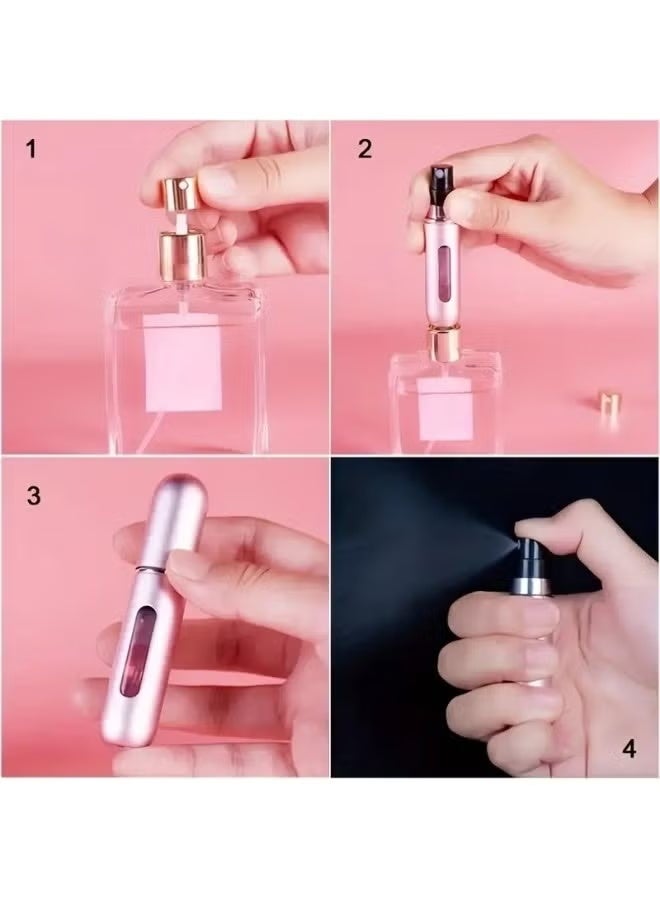 5 Piece Mini Portable Refillable Perfume Storage Bottle Set - Image 2