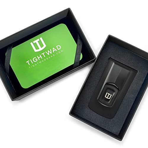 Tightwad The Tightwad Money Clip - Minimalist Slim Wallet For Men - Front Pocket Credit Card Holder - Metal Small Mens Wallets (Black) - Image 3
