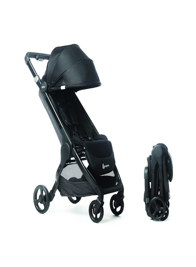 Ergobaby Metro+ Compact Baby Stroller, Lightweight Umbrella Stroller Folds Down for Overhead Airplane Storage (Carries up to 50 lbs), Car Seat Compatible, Black - Image 1