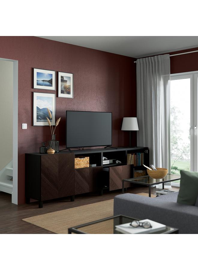 إيروريكس واجهة الباب/الدرج، قشرة خشب البلوط المصبوغة باللون البني الداكن، 60×38 سم - Image 3