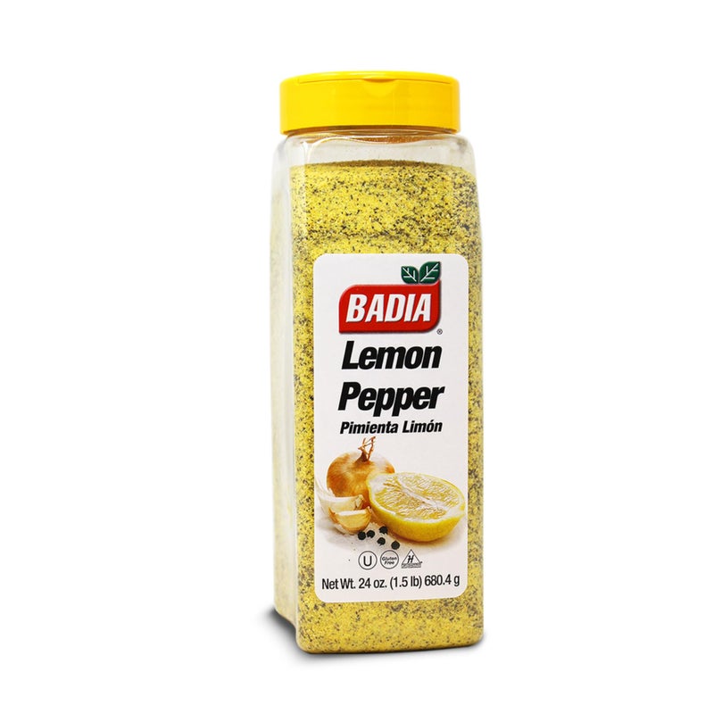 Badia Lemon Pepper Seasoning 24 oz  Pepper Garlic  Onion Zesty Citrus Blend for Chicken Seafood  Vegetables - Image 3