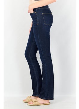 ESPRIT Women Bootcut Fit Washed Denim Jeans, Navy Blue  - Image 2
