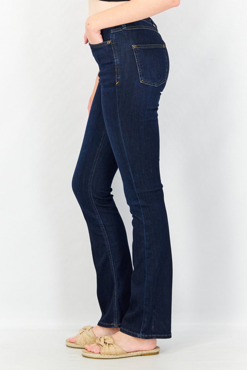 ESPRIT جينز دنيم مغسول بقصة بوت كات للنساء، أزرق داكن - Image 2