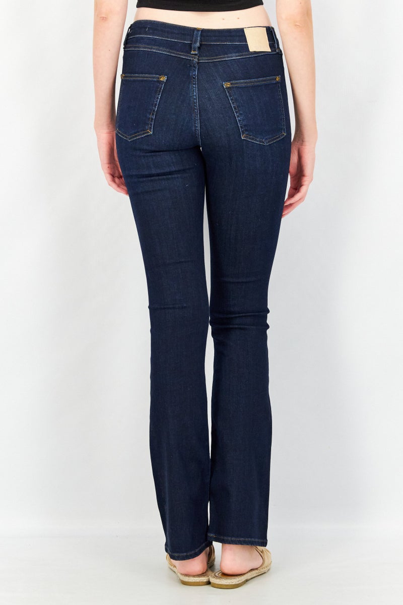 ESPRIT جينز دنيم مغسول بقصة بوت كات للنساء، أزرق داكن - Image 3