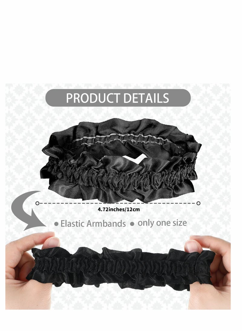 KASTWAVE Arm Garters for Men Sleeve Garters, Armband Garter Roaring Red Black Arm Garters, Unisex-Adults Garter Armbands, White, Red, Standard - Image 3