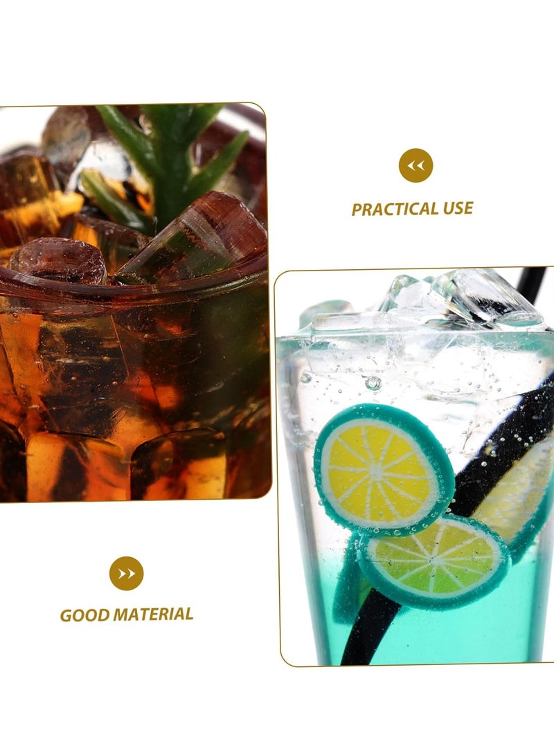 Bukela 4 Pcs Cute Mini Drinks Car Rearview Mirror Dashboard Decor, Funny Beverage Dash Decorations, Kawaii Ornament Interior Accessories for Home Office - Image 2