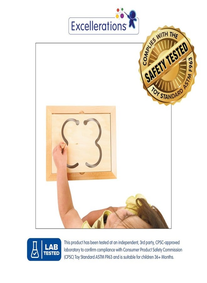 Excellerations Premium Kids Wooden Prewriting Skills Tracing Template 13 inches by 10 inches Multipack Set, Preschool, Homeschool, Kids, Educational, PreK, Ages 3, 4 - Image 2