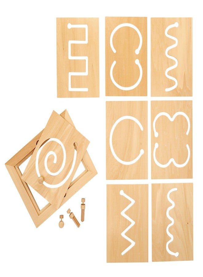 Excellerations Premium Kids Wooden Prewriting Skills Tracing Template 13 inches by 10 inches Multipack Set, Preschool, Homeschool, Kids, Educational, PreK, Ages 3, 4 - Image 3