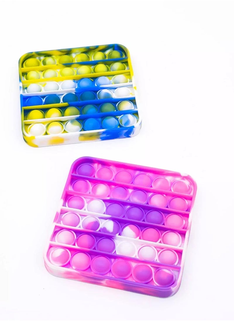 Generic 1pc Random Color Square Push Pop Bubble  - Image 1
