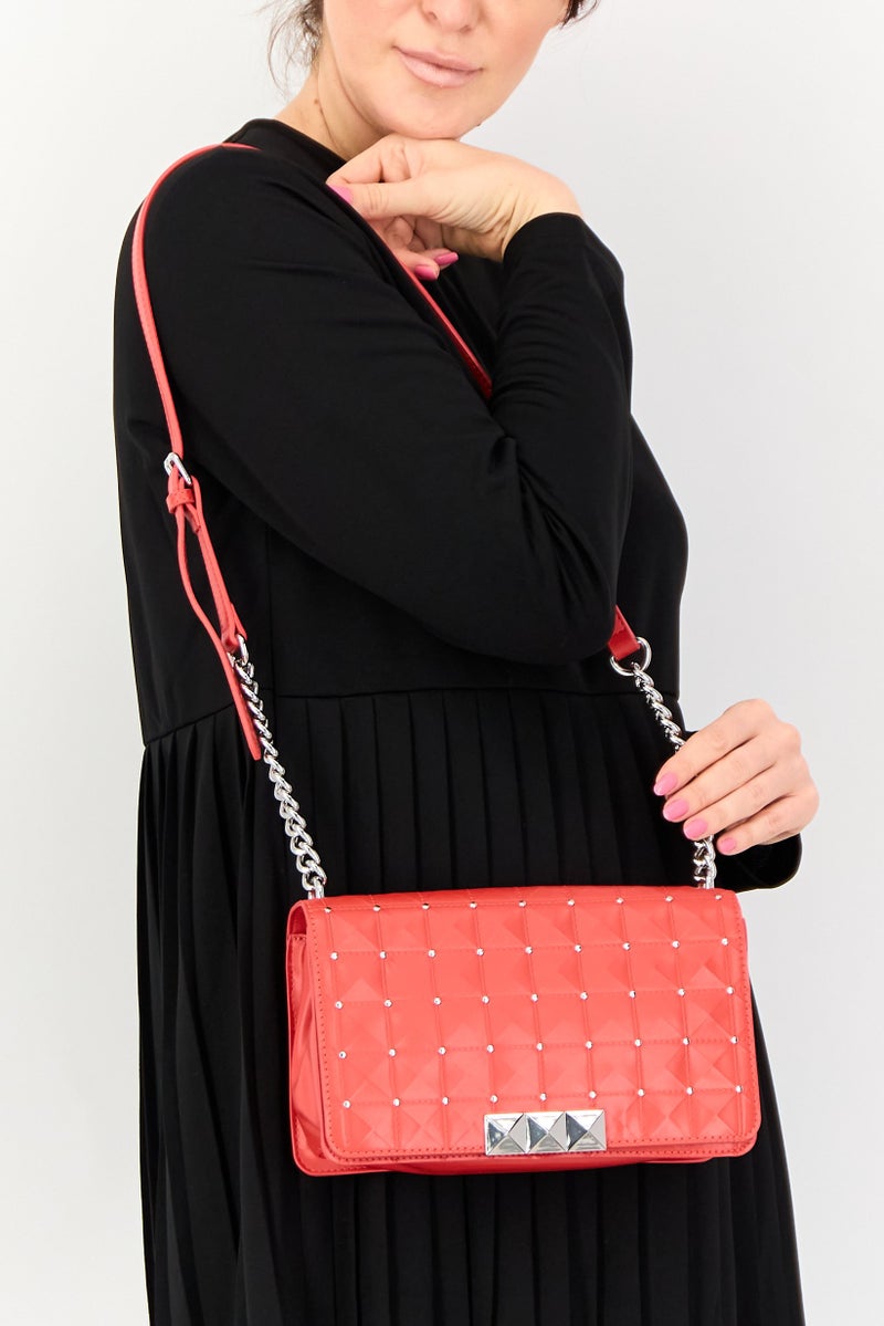 Rebecca Minkoff Women Brand Logo Cross Body Bag, Red - Image 5