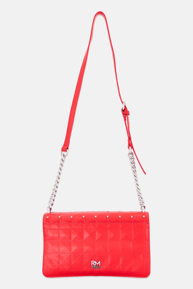 Rebecca Minkoff Women Brand Logo Cross Body Bag, Red - Image 3