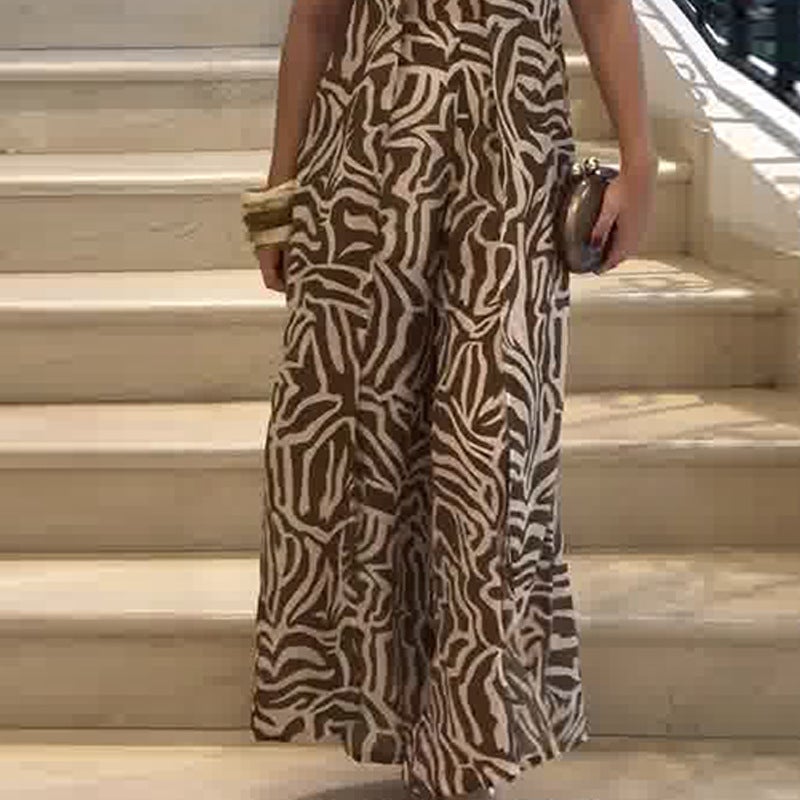 2026 New Women'S Halter Neck Sleeveless Casual Comfortable Vacation Style Jumpsuit - Image 4