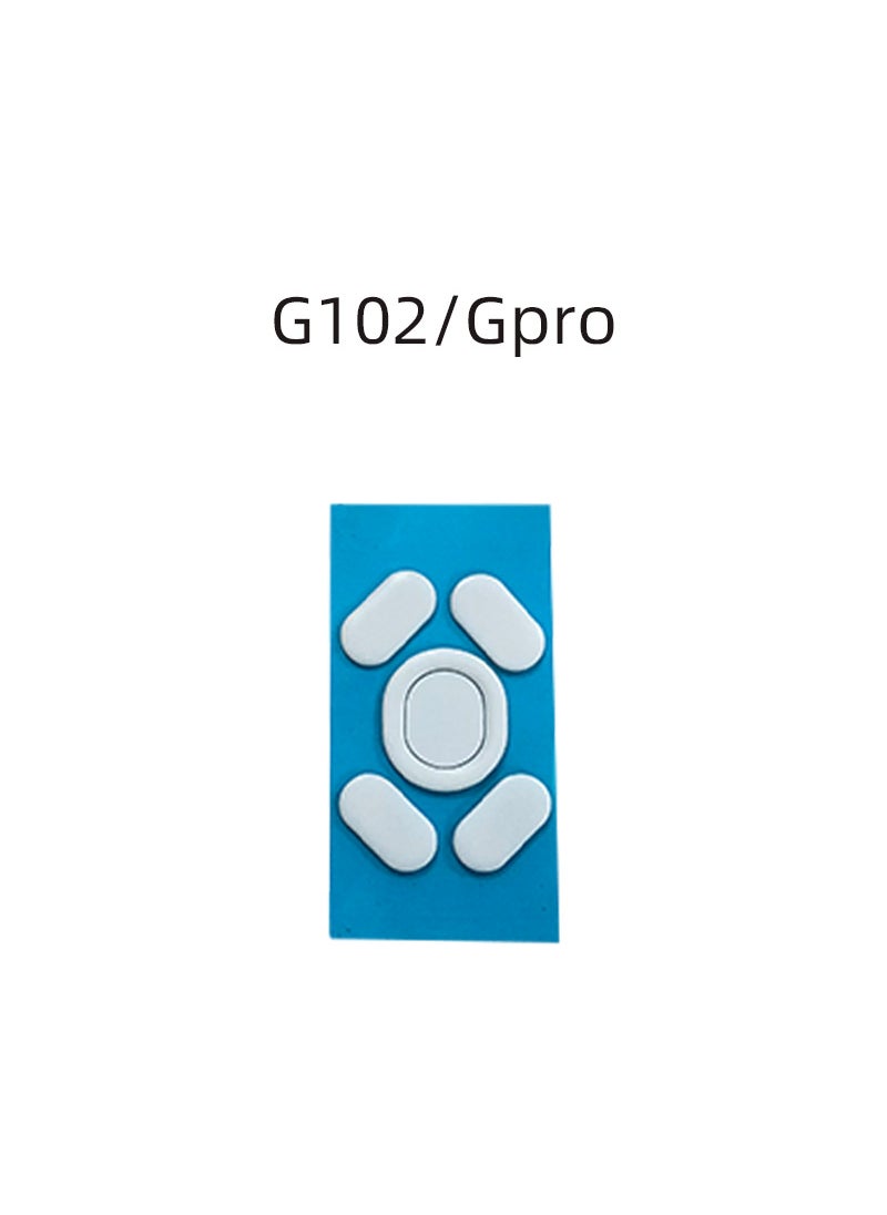 Teflon Mouse Feet Pads Slip-Resistant G102/GPRO arc edge White set 