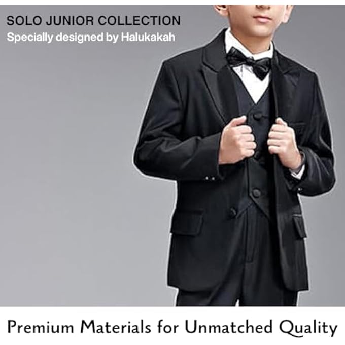 rayihni Kids ● Jazz Junior ● Boys Genuine Leather Hand Braided Black Mix Blue/Red/Green Bracelet 6-12 Years. Frosted Titanium Magnetic Clasp Adjustable Size 18-19.5Cm With Gift Box - Image 2