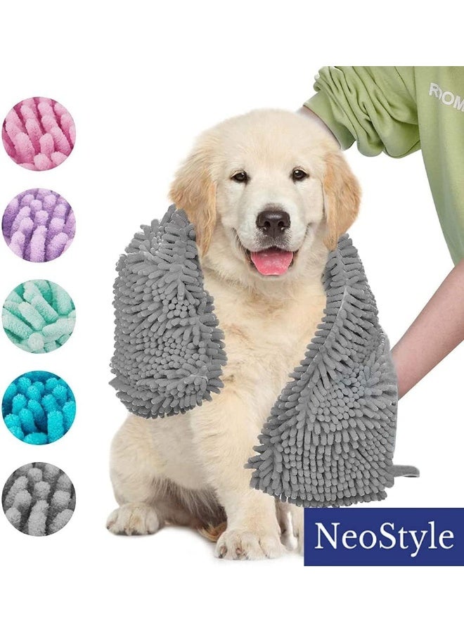 NeoStyle Dogs And Cats Bathing Pet Towel Super Absorbent Blanket Bath Towel Quick-Drying Fiber Chenille Multifunctional Bath Towel - Image 2