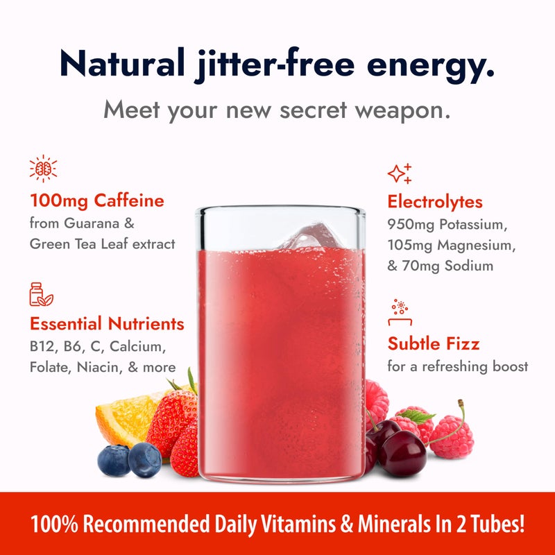 Zipfizz Daily Energy Drink Powder, Fruit Punch, 20 Pack 3-in-1 Sustained Energy, Rapid Hydration, and Essential Vitamins Sugar-Free Electrolyte Powder Contains Vitamin B-12 & Antioxidants - Image 3